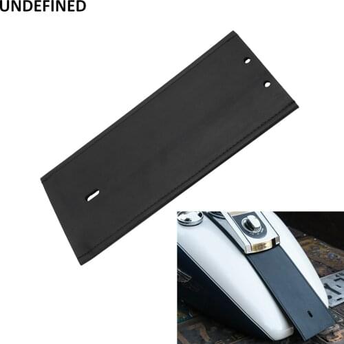 Motorcycle Black Tank Panel Plain PU Leather Cover Pad Smooth for Harley Dyna Wide Glide FXDWG 93-2003 Softail Fat Boy 2000-2017