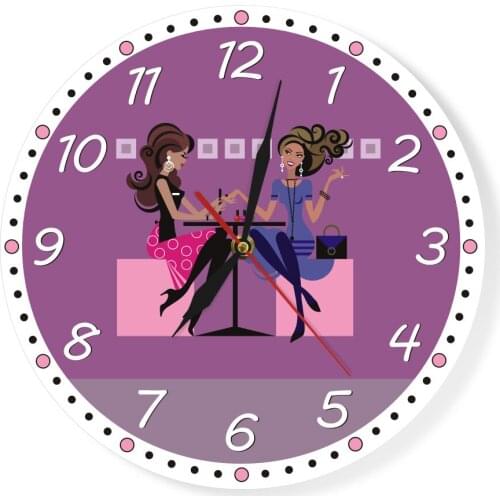Nail Studio Modern Wall Clock Beauty Salon Finger Spa Decor Printed Personalized Wall Watch Manicurist Custom Technician Gift