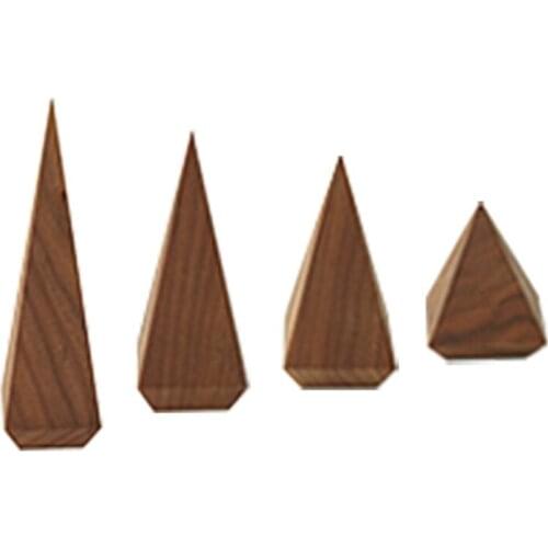 Natural Wood Cone Rings Holder Finger Ring Storage Rack Jewelry Display Stand Organizer