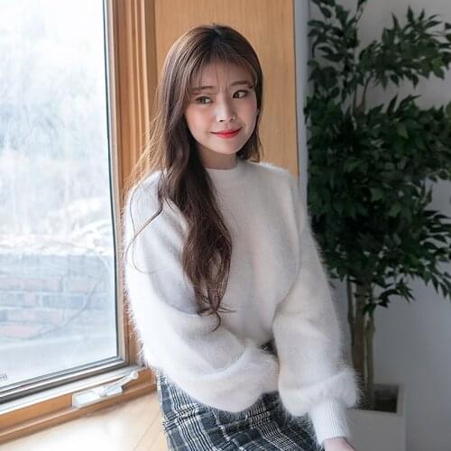 New genuine mink cashmere sweater women mink cashmere pullovers warm fluffy soft sweaters free shipping S1914