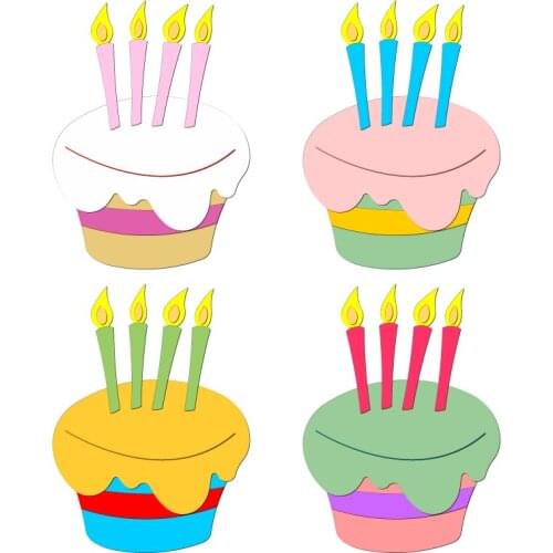 New Cake candle Wooden Die Scrapbooking C2903 Cutting Dies Multiple Sizes Compatible With Most Die Cutting Machines