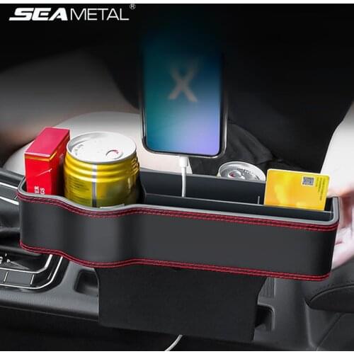 Auto Organizer Seat Crevice Storage Box Car Seat Gap Fillers Console Side Pockets Storage for Phone/Keys/Cards/Wallet/Sunglasses
