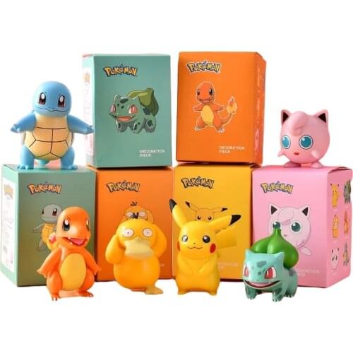 Authentic New Pokémon Anime Figure Genuine Pop It Pikachu Kawaii Toy For Children Blind Box Desktop Ornaments Antistress Doll