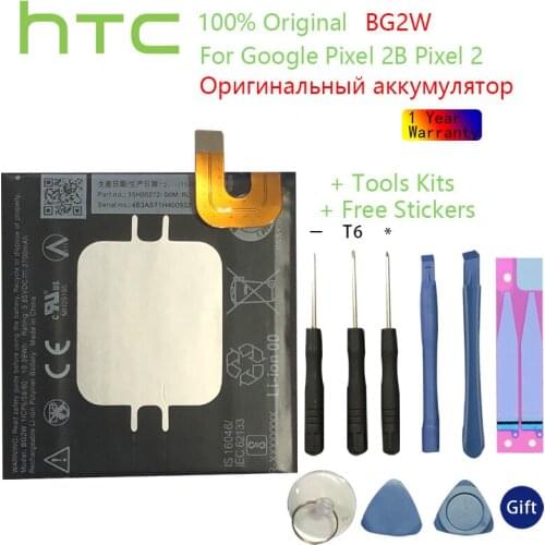 HTC Original Batteries BG2W For HTC Google Pixel 2B Pixel 2 Muski Mobile Phone Replacement Li-ion Batteries Gift Tools+Stickers