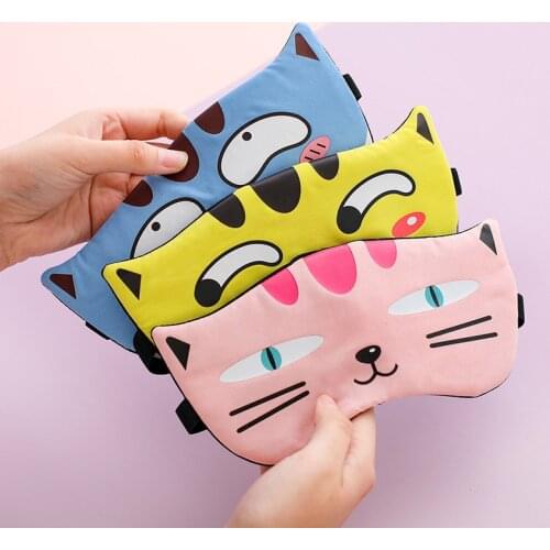 Cotton Sleep Eye Cover Sleeping Night Mask Cute Cat Bandage Aid Band Blindfold Eyepatches For Travel Nap Girl Dream Goggles