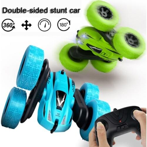 RC Car 2.4G 4CH Kids Remote Control Car Toys Double-sided Stunt Drift Deformation Buggy Rock Crawler Roll Car 360 Degree Flip