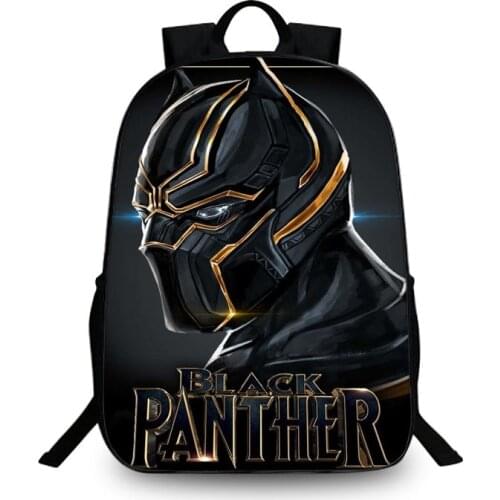 Black Panther Print Backpack 16inch Women Men School bags LightSoft Boys Girls Travel laptop Mochilas