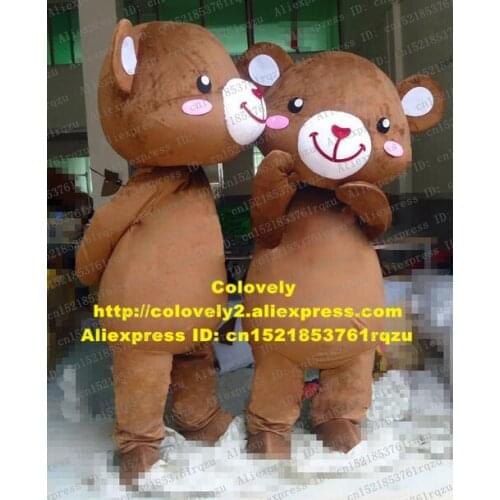 Fortunate Brown Rilakkuma Cookies Bear Relax Kuma Teddy Bear Mascot Costume Cartoon Character Mascotte Adult Rose-red Nose ZZ10