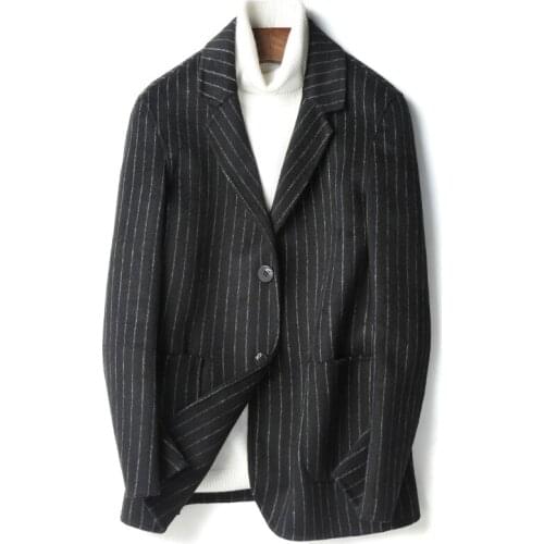 Faced Wool Jacket Double Men Autumn Winter Top Quality Warm Coat Plus Size Blazer De Hombre 2020 D-22-00929-2 MF646