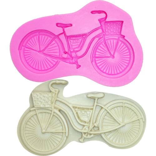 M1038 Bicycle Shaped silicone mold for confectionery chocolate fondant cake decoration baking used molding bike tools