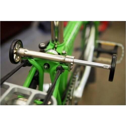 Folding bicycle easy wheel extension rod for brompton bike light weight easy wheel accessories telescopic rod bracket