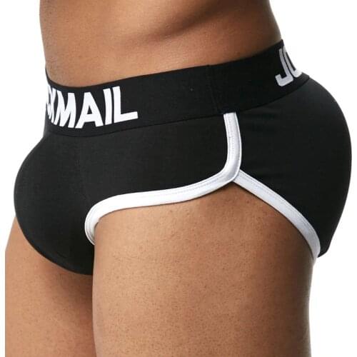 Jockmail 3D Padded Enhance Sexy Underwear Men Briefs shapewear Gay Underwear Push Up butt lifter Gift Front Back Removable Pad