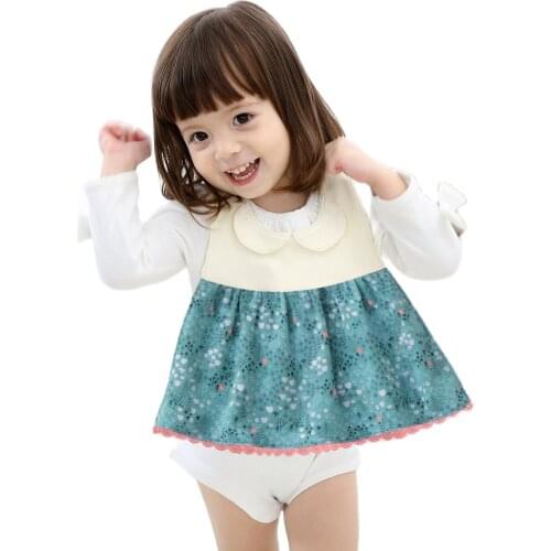 Waterproof Baby Girl Cotton Skirt Bib Strap Baby Adjustable Saliva Towel Eating Bib Large Size