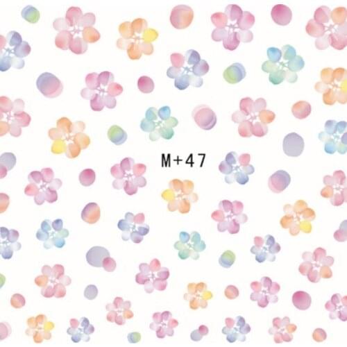 Watermark Nail Sticker Spring Flower Cute Manicure Accessories Student Cartoon Applique Ornament kids toys kawaii for girls