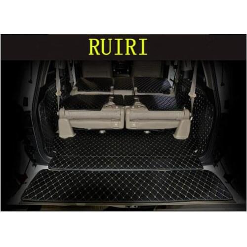 Top quality! Full set trunk mats for Toyota Land Cruiser 200 2018-2007 7 seats waterproof cargo liner boot carpets,Free shipping