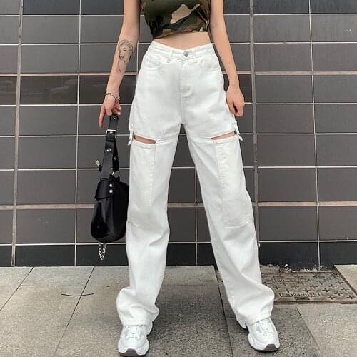 New Plus Size Jeans Summer Denim Pants Black Hollow Out Women Jeans Woman Stretch Bottoms Casual Wild For Women Trousers