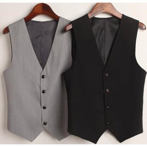 V-neck sleeveless vest women OL temperament single breasted slim short waistcoat office lady
