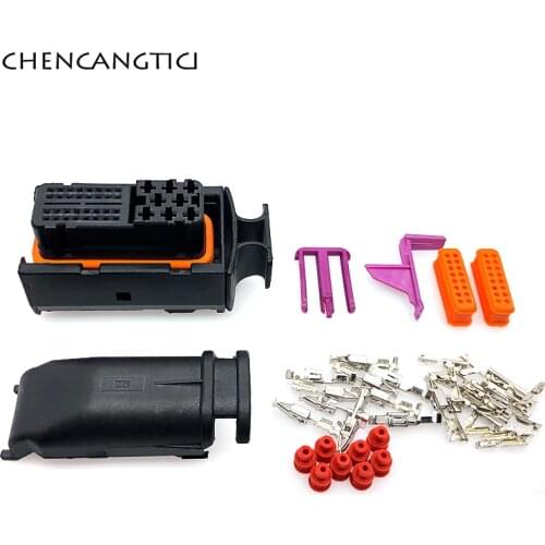 1 Set 40 Pin way ECU electronic connector auto Ignition wire harness pcb plug with terminal For VW BMW 038 906 379 B 038906379B