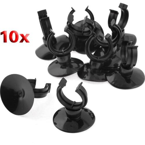 Hot 10 pcs Black Suction Cup Holder 20mm Dia Tube AirlIne For Aquarium