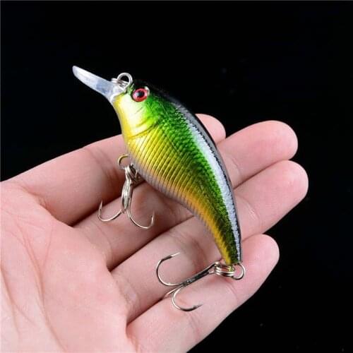 75mm/ 11g Bionic Floating Crank Anti-Corrosion Fishing Lure Hard Bait 3D Eyes Freshwater High Quality Plastic Fishing Bait