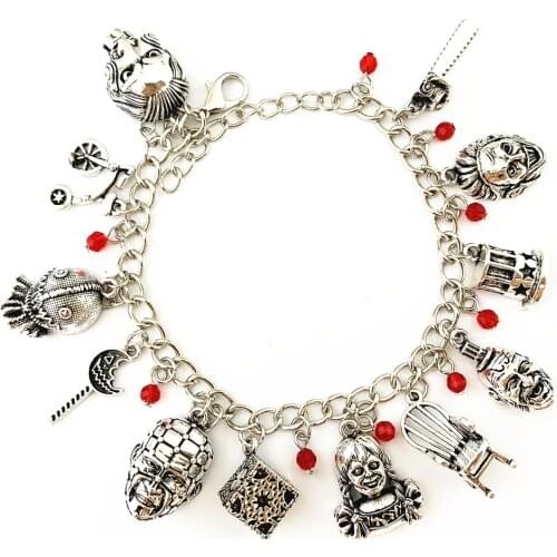 2020NEW Annabelle Conjuring Captain Spaulding Hellraiser Leatherface Sam Doll Trick or Treat Saw Horror Charm Bracelet