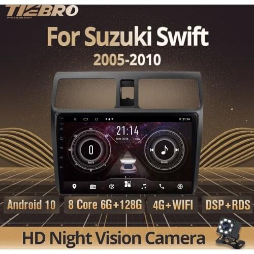 TIEBRO 2Din Android10.0 Car Radio For Suzuki Swift 2005-2010 GPS Navigation Stereo Receiver Auto Radio Car Multimedia Player IGO