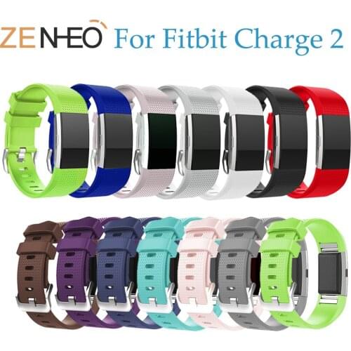 Colorful Silicone Wristband Wrist Strap Smart Watch For Fitbit Charge 2 Band Strap Soft Watchband Replacement Smartwatch Band