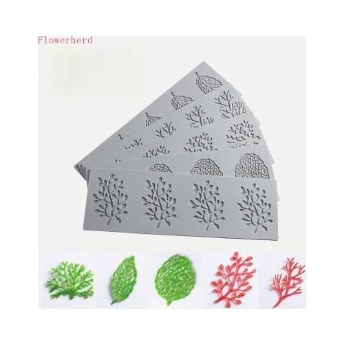 DIY Cake Decorating Tools Coral Fondant Lace Mat Silicone Molds Printing Mat Cake Mold Baking Accessories Resin Mould