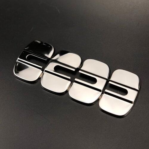 For Tesla Model X 2016 2017 2018 Model S 2012 - 2018 Door Lock Buckle Striker Trim Protection Cover Cap Sticker Car-Styling