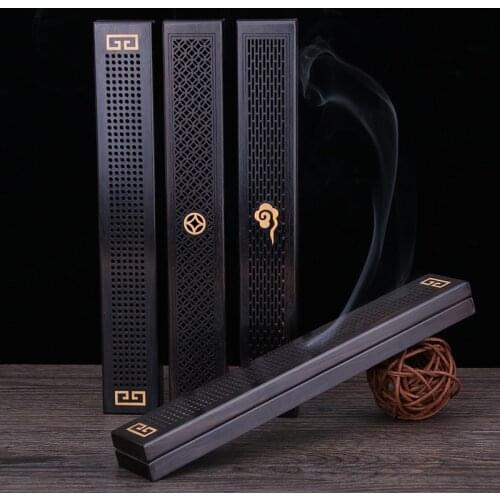 Ebony Wood Zen Incense Burners Joss Sticks Incense Holder Wood Censer Sandalwood Incense Lying Living Room Decor