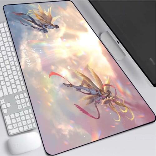 Anime Angel Girl Gaming Mouse Pad Angewomon Notebook PC Gamer DTCG CCG Mat Game Accessories Large Mouse Pad Desktop Gaming Desk