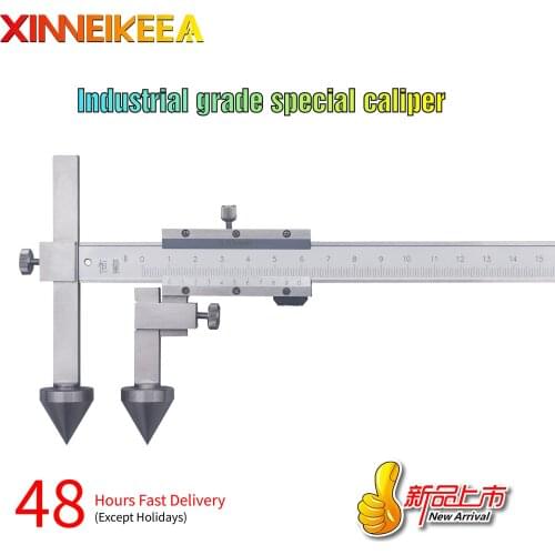 Inlaid Hard Alloy Vernier Caliper Upper Paw Lengthened Brake Pad Caliper Center Distance Vernier Measuring Tool 150 200 300mm
