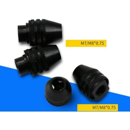 0.3-3.2mm Mini Multi Keyless Drill Chuck M7 M8X0.75 Quick Change Three-Jaw Drill Chuck For Rotary Tools Mini Drill For Dremel