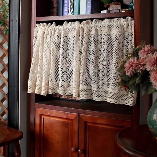 Curtain head Crochet Cotton Thread half curtain cabinet door curtain partition curtain coffee shop family decorative curtain