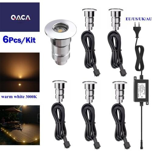 Low Voltage 12V LED Laminate Deck Lights Waterproof IP67 LED Floor Lamp for Garden Aluminum Dusk Floor Lamp Pack of 6