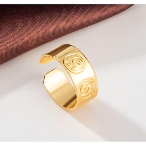 New Fashion Luxury Party Vintage Rings For Women Gold Metal Simplicity Rings 2021 Trend Female Exquisite Modern Jewelry Gift