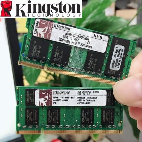 Kingston Laptop Notebook 2GB 2G PC2 5300S 6400S 5300 6400 667 800 667MHZ 800MHZ ECC Laptop Notebook 2 GB memory RAM