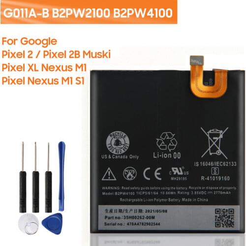 Original Replacement Phone Battery G011A-B For HTC Google Pixel 2 B2PW2100 For Google Pixel XL B2PW4100 For Pixel Nexus M1