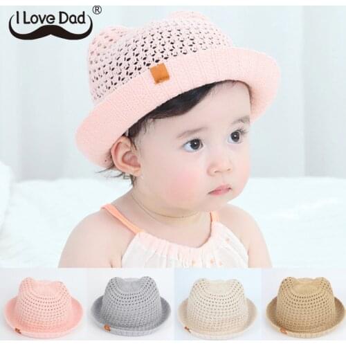Panama Childrens Summer Baby Hats Children Bucket Cap Kids Toddler Baby Boys Girls Sun Hat Hollow Mesh Caps Casual Beach Caps