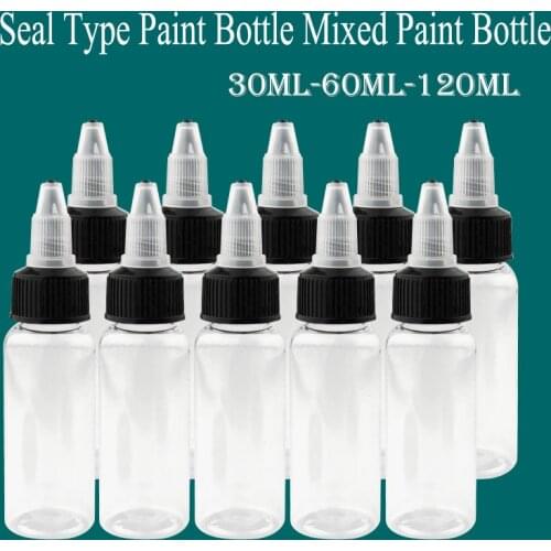 Model Paint Mixed Bottle Empty Paint Bottles Storage Bottle 30ml 60ml with Mixing Steel Ball Hobby Painting Tools Accessory