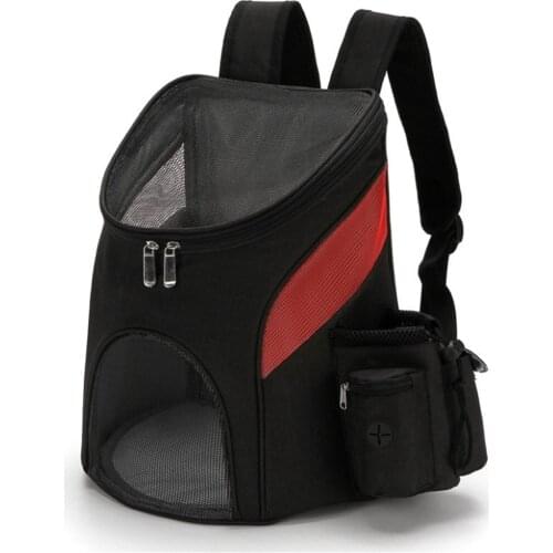 Pet Bag Multifunctional Breathable Cat Backpack Dog Outing Double Shoulder Bag with Side Pocket Nylon Foot Pad Travel Carrier