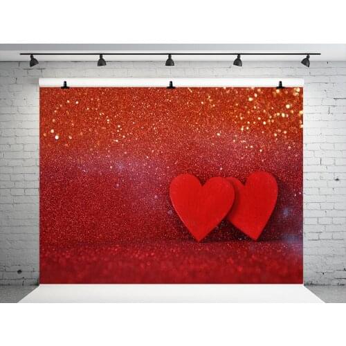 VinylBDS 300x300cm (10x10ft) ValentineS Day Photo Background Photography Backdrop Red Heart Backgrounds For Photo Studio