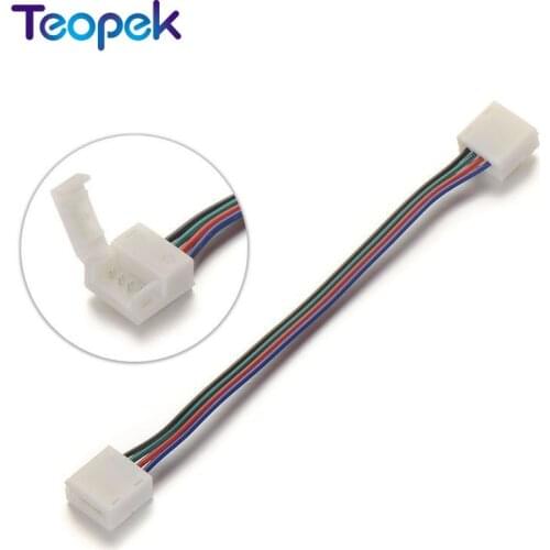 10pcs/lot 10mm 2pin 4pin 5pin LED Connector 13cm Cable For Waterproof IP65 Led Strip Light Adapter Cable onnector