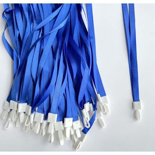 5pcs Wholesale Plastic 1cm Neck Strap Hanger Credential Badge Pass ID Card Holder Rope Hook Clamp Key Chain Accessories Lanyard