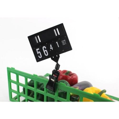 10pcs Supermarket Price Tag Number Unit Measure Sign Label Holder Stand Plastic Display Frame Hanging Hook Shelf Talker Rack