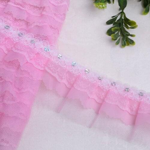 10Yards Width 5cm Embroidery Lace Fabric Handmade DIY Garment Needlework Sewing Fabric Clothing Accessories Curtain Material