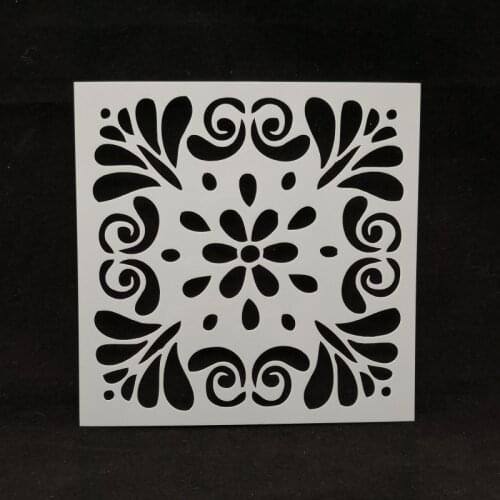 15*15 Retro flower Layering Stencils for Diy scrapbook/photo album Decorative Embossing coloring,painting stencil,home decor 2