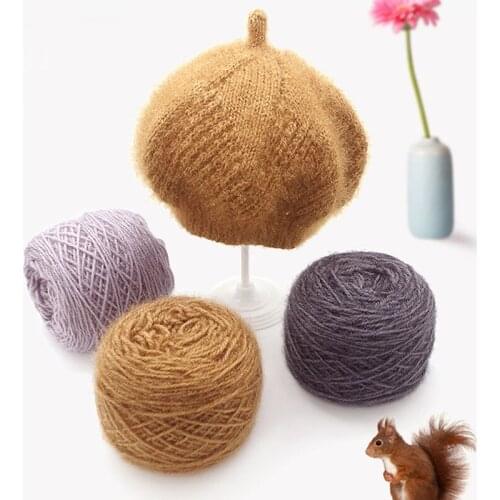 150g/Ball Shiny Plush Yarn 3mm 4 Strands Crochet Thread Yarn for Knitting Hat Scarf Sweater Solid Color DIY Craft 1 Ball