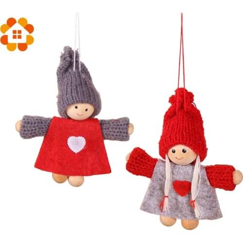 3PCS/lot Cute Small Cloth Boys Girls Dolls Christmas Series Toys Hanging Craft Christmas Tree Ornaments Xmas Party Home Supplies