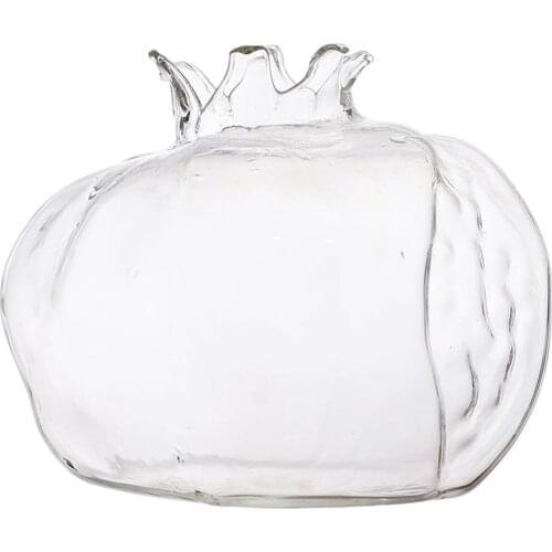 5xMini Pomegranate Glass Vase Handmade Flower Pot Hydroponic Flower Crafts L